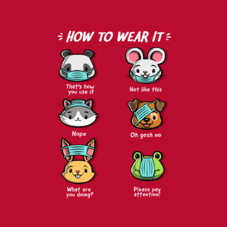 How not to wear a face mask animals cute funny