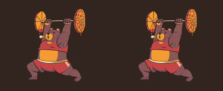 Squat Bear Gym I Love to Eat Pizza