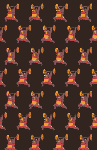 Squat Bear Gym I Love to Eat Pizza