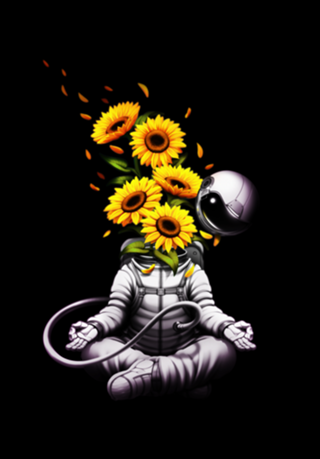 Meditation Astronaut Spring