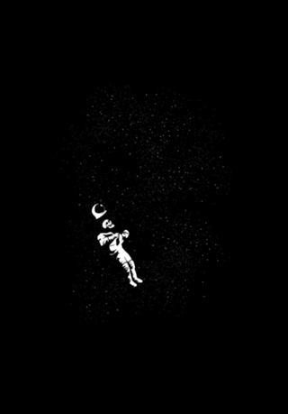 Astronaut Skeleton Gravity Black and White