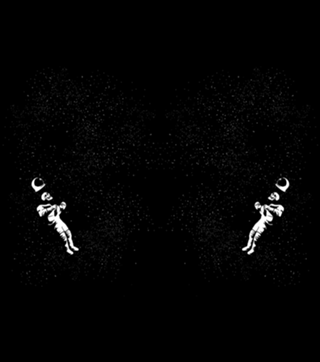 Astronaut Skeleton Gravity Black and White