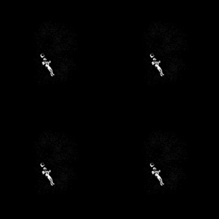 Astronaut Skeleton Gravity Black and White