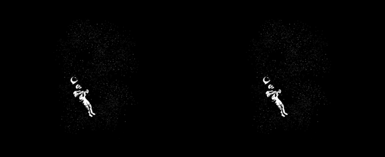 Astronaut Skeleton Gravity Black and White