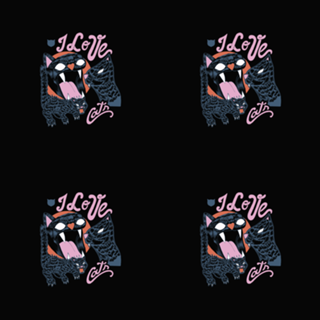 I Love Cats Vintage