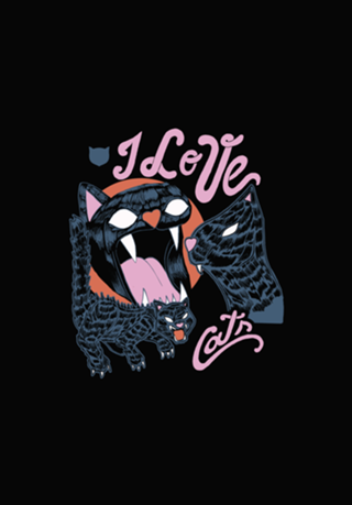 I Love Cats Vintage