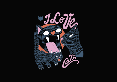 I Love Cats Vintage