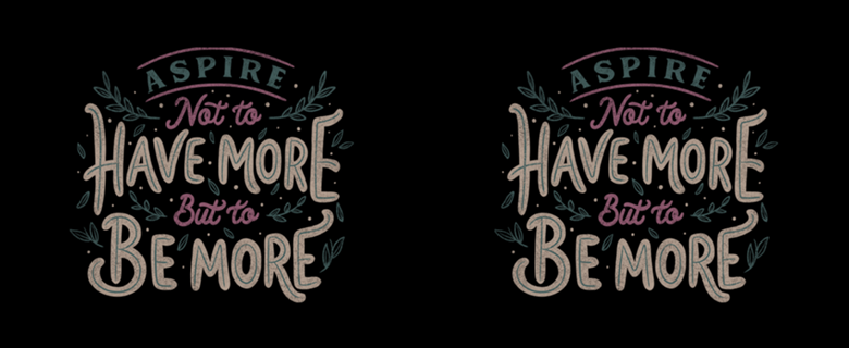 Aspire Not to Have More But to be More