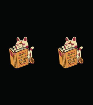 Maneki-Neko How to be a Millionaire Cat Black