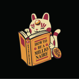 Maneki-Neko How to be a Millionaire Cat Black