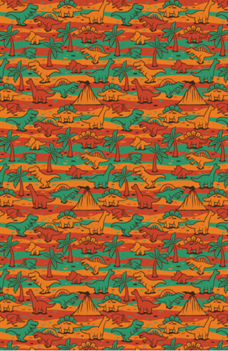 Jurassic Vintage T-Rex Dinosaur Pattern