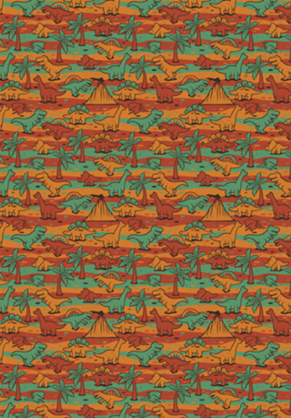 Jurassic Vintage T-Rex Dinosaur Pattern