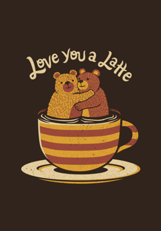 I Love You a Latte Bears Valentine