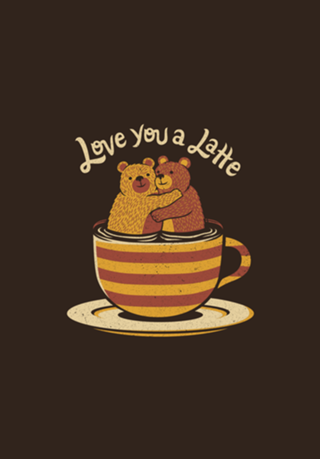 I Love You a Latte Bears Valentine