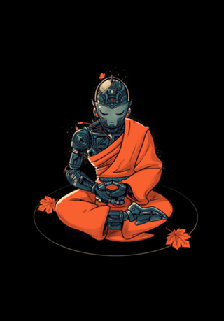 Meditation Robot Monk