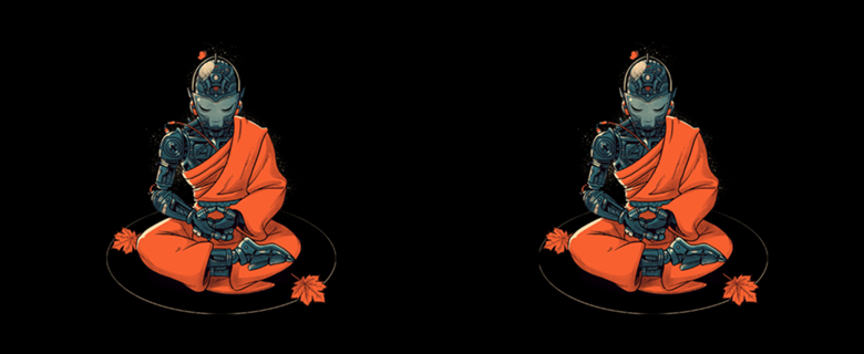 Meditation Robot Monk