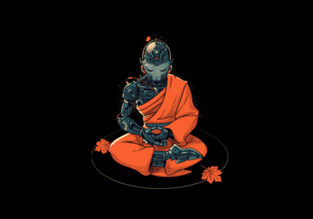 Meditation Robot Monk
