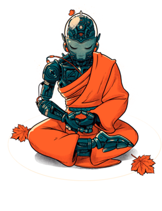 Meditation Robot Monk