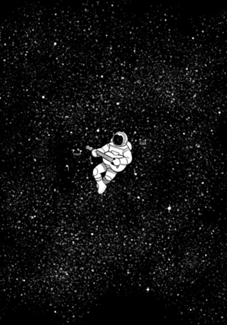 Gravity Music Guitar Astronaut