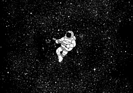 Gravity Music Guitar Astronaut
