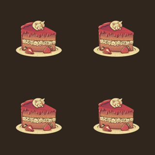 Strawberry Kitten Cat Cake