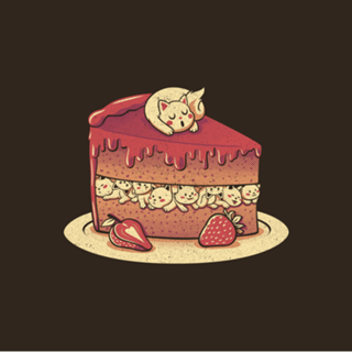 Strawberry Kitten Cat Cake