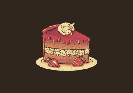 Strawberry Kitten Cat Cake