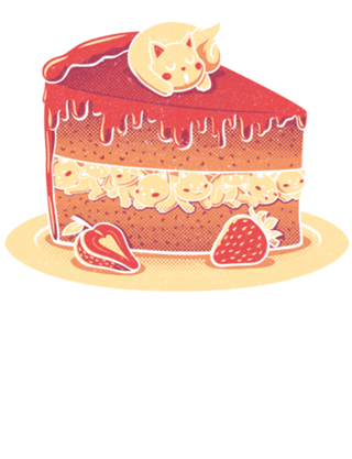 Strawberry Kitten Cat Cake