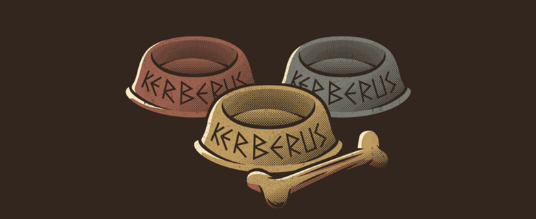 Cerberus x 3 Dog Food Bowl