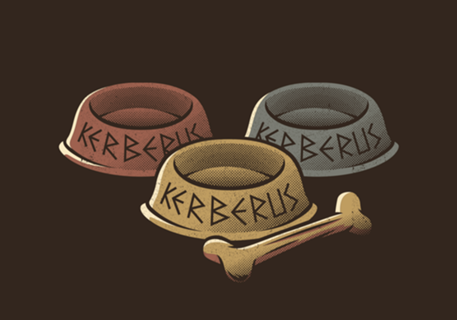 Cerberus x 3 Dog Food Bowl