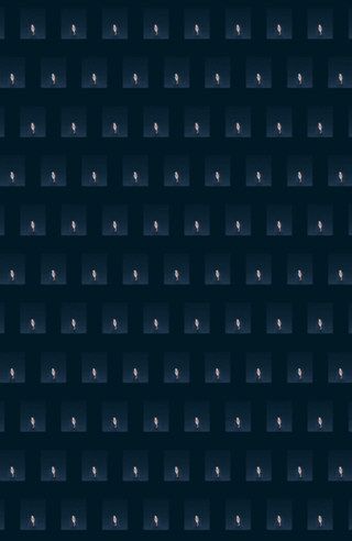 Swimming Cat Lines Dark Blue