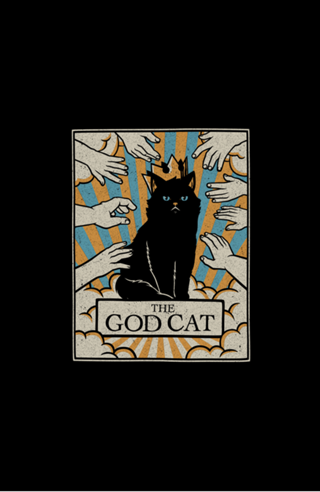 The God Black Cat Tarot Card