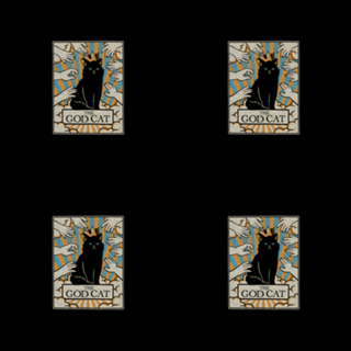 The God Black Cat Tarot Card