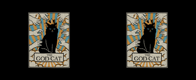 The God Black Cat Tarot Card