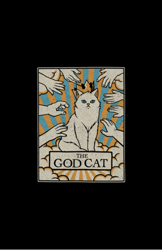 The God White Cat Tarot Card