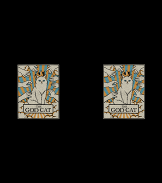 The God White Cat Tarot Card