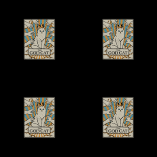 The God White Cat Tarot Card