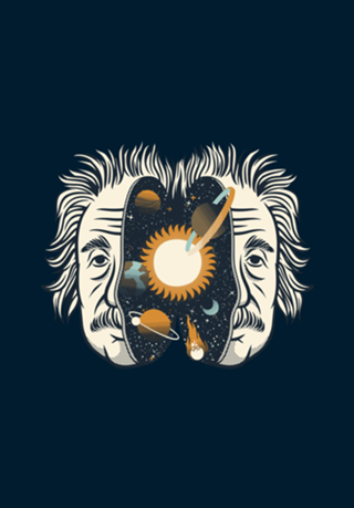 Albert Einstein Head Universe Physics