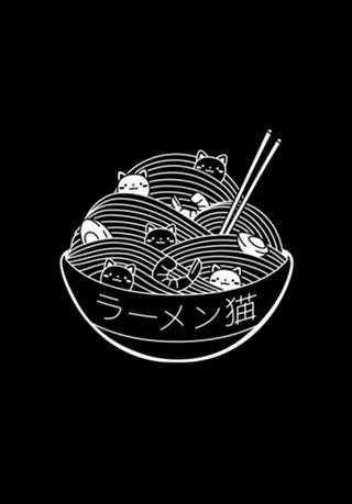 Ramen Lines Minimalist Black and White