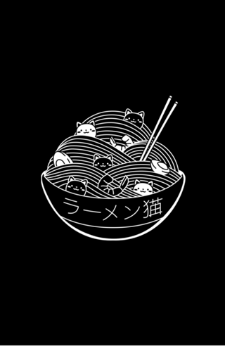 Ramen Lines Minimalist Black and White