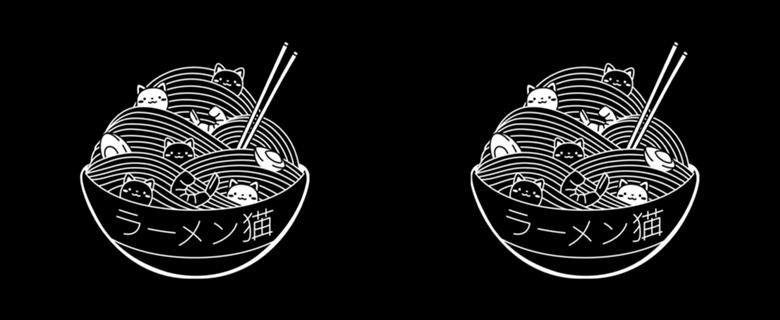 Ramen Lines Minimalist Black and White