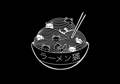 Ramen Lines Minimalist Black and White