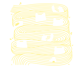 Ramen Lines Minimalist Cat Square