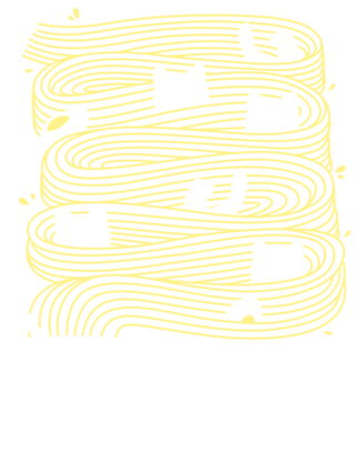 Ramen Lines Minimalist Cat Square