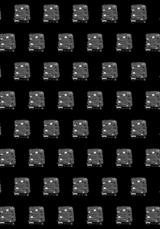 Ramen Lines Minimalist Cat Square Black and White