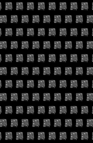 Ramen Lines Minimalist Cat Square Black and White