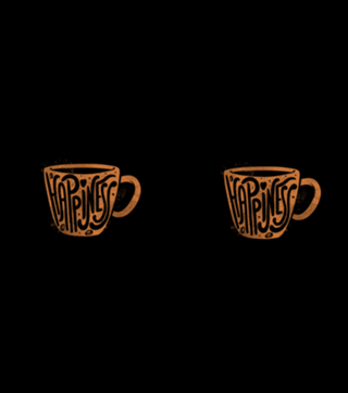 Happiness Coffee Typography
