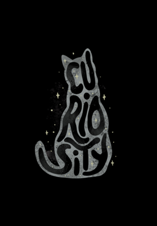 Curiosity Cat Typography