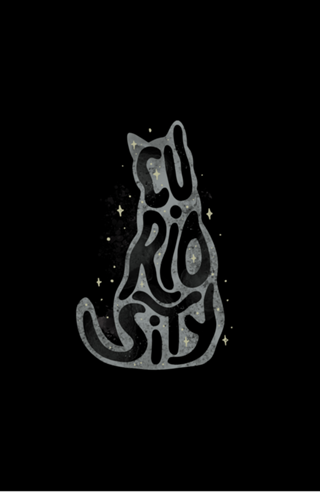 Curiosity Cat Typography