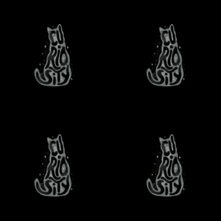 Curiosity Cat Typography
